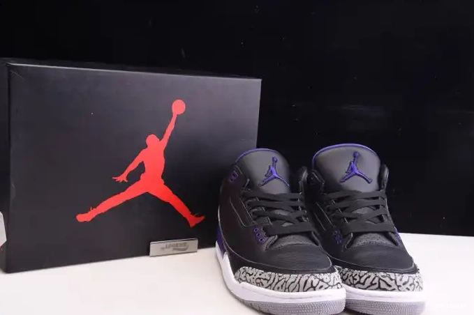Rep TBkick Black 3 CT8532-050 Court Air Jordan Retro Purple 0611